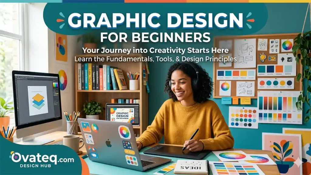 Graphic design for beginners guide showing design principles