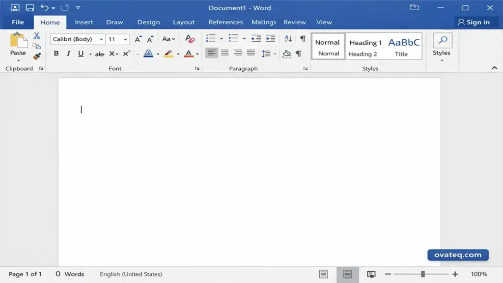 Microsoft Word page layout basics showing margins, page size and orientation