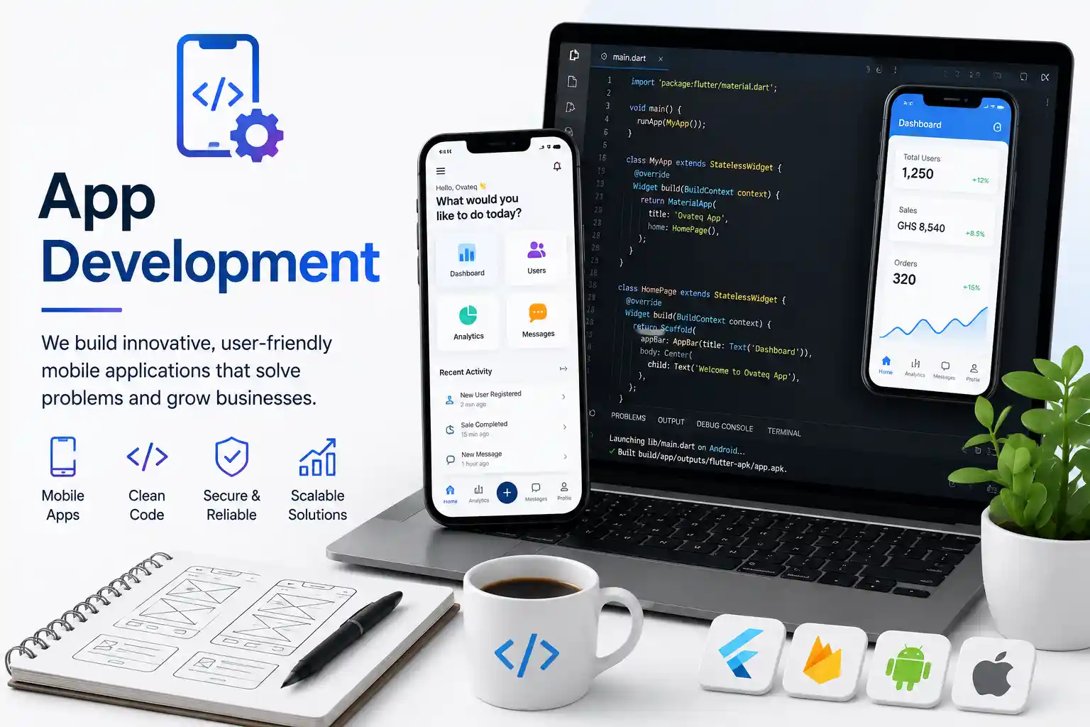Mobile app development for Android and iOS